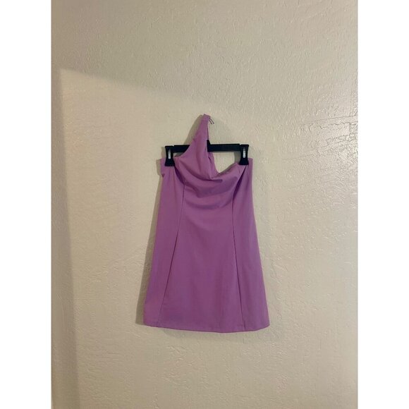 Outdoor Voices One Shoulder Lavender Athletic Workout Shorts Dress - Picture 3 of 11